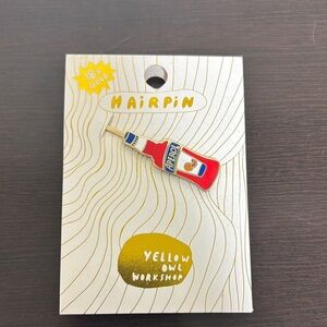 Yellow Owl Workshop Red and Blue Aperol Spritz 18k Gold Nickel Free Hairpin